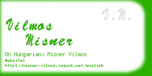 vilmos misner business card